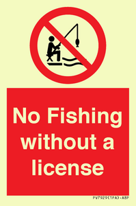 No Fishing without a license